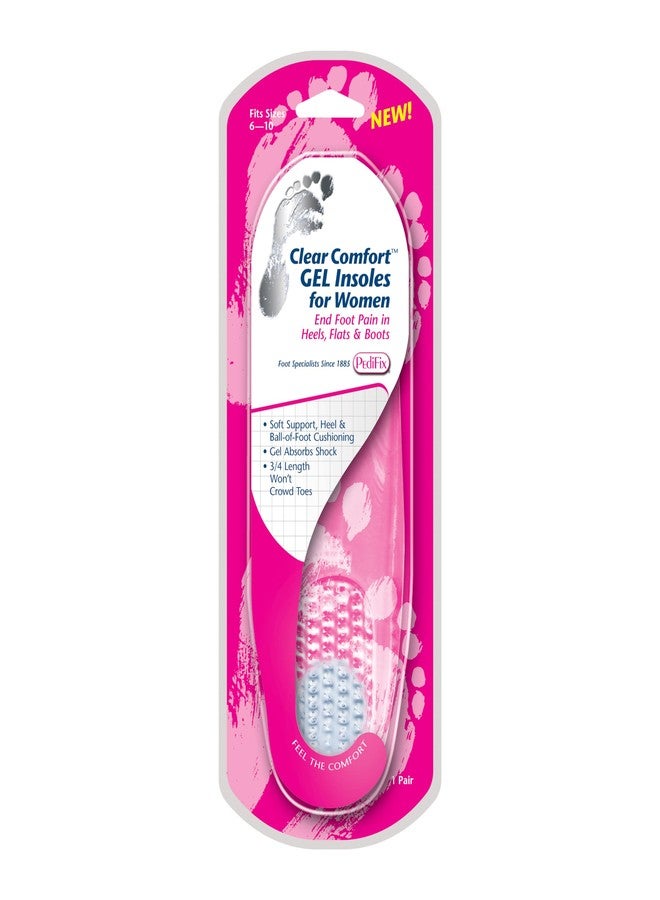 Pedifix Visco-gel Clear Comfort Insoles for Women